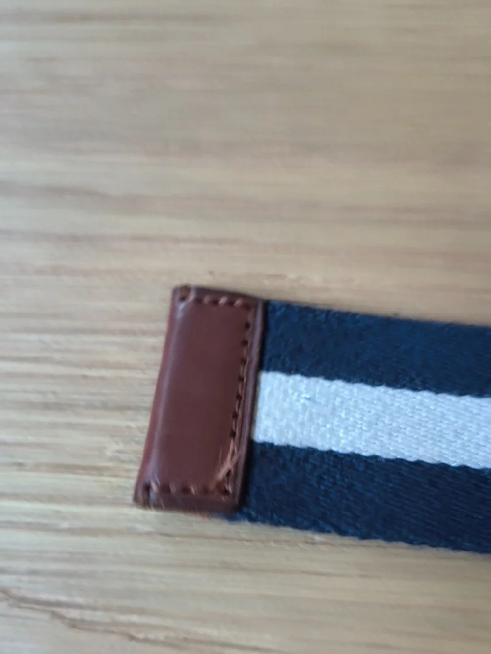 Polo Ralph Lauren US Open Canvas O-Ring Belt Navy White Stripe Size L 48